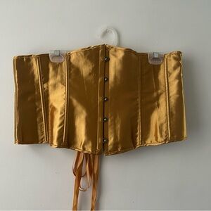 Gold underbust corset